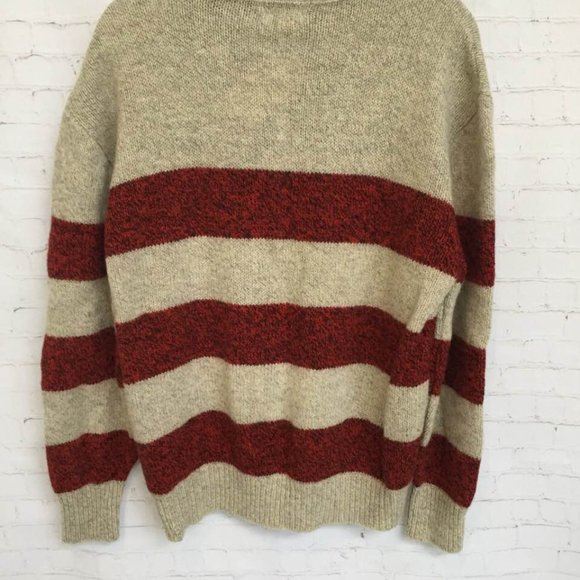 Vintage BOG SPORT Wool Henley Sweater Striped Grandpa Style MEN'S Sz XL NEW - Picture 7 of 9